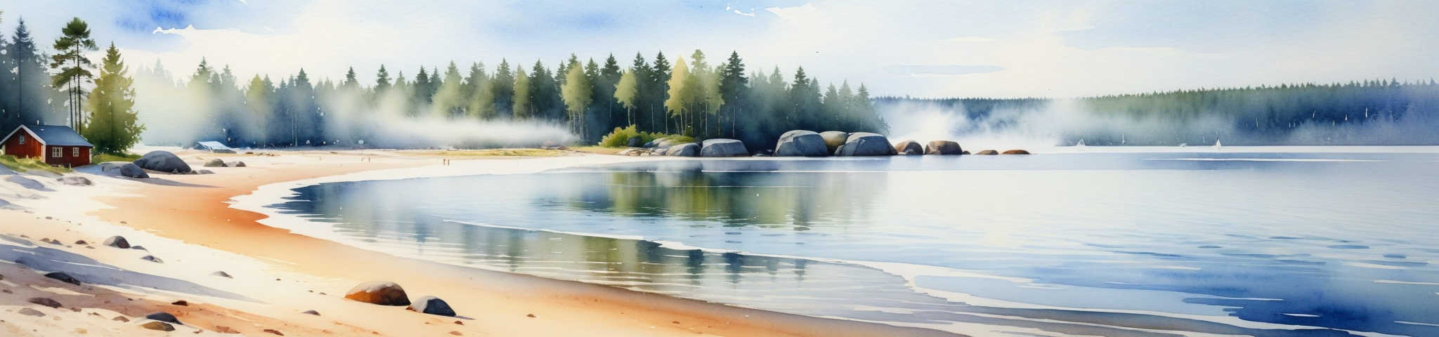 Misty, magical beach